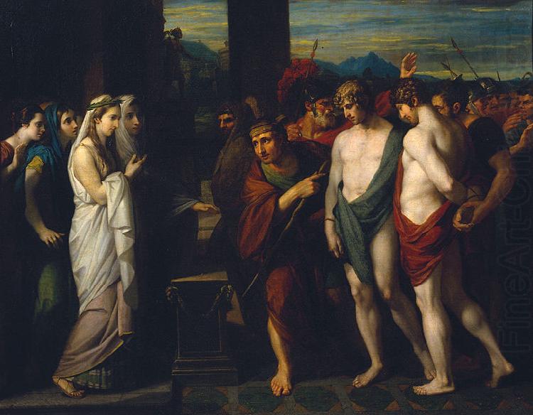 Benjamin West Pylades and Orestes Brought as Victims before Iphigenia china oil painting image